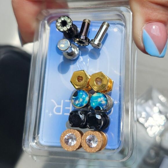 Body jewelry bundle w carry bag 60+ pc lot labret nose ring ear wrist - Picture 7 of 16